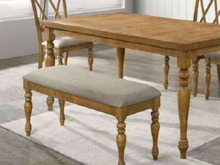 Dining Bench With Cushion - Brown