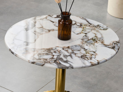 End Table For Living Rooms - Gold / White