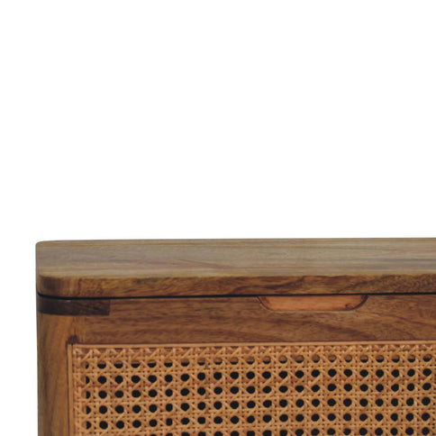 Larissa - Lid Up Storage Stool - Oak