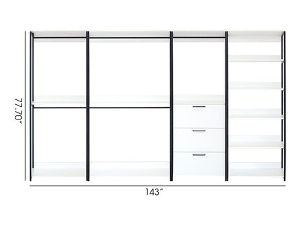 Fiona - Freestanding 4 Tower Walk-In Closet System - White