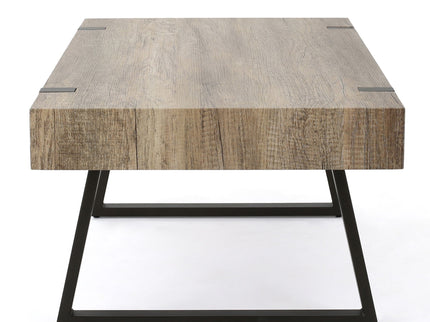 Abitha - Coffee Table With Industrial Powder Coated Metal Legs