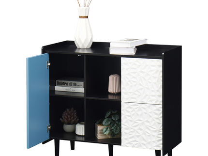 Modern Sideboard Buffet Cabinet With Doors And Unique Panel Styling