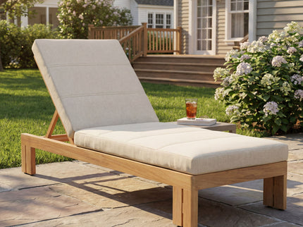 Outdoor Chaise Lounge Cushion Only, Water-Resistant Patio Lounge Chair Cushion With Removable Cover