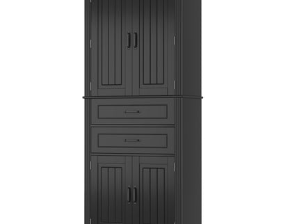 Multi Functional Storage Cabinet With Adjustable Shelves, 2 Drawers, Door Shelves