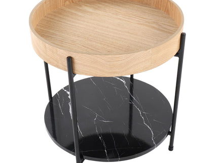Daniella - Contemporary End Table - Black / Natural