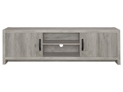 Conifer - TV Stand With Adjustable Shelves - Gray