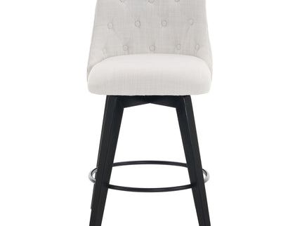 Swivel Bar Stools & Button Tufted Back (Set of 2)