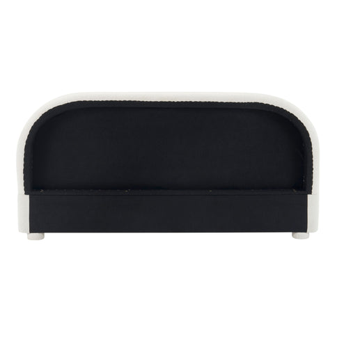 Upholstered Simple Modern Bedroom Bed With Curved Headboard