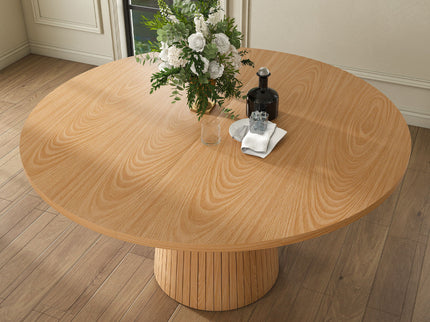 Round Dining Table With Strip Base