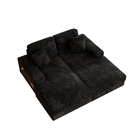 Convertible Sectional Sofa, Sleeper Oversized Living Room Lounge