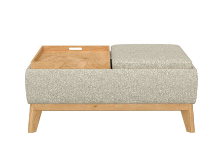 Reversible Tray Ottoman - Tan