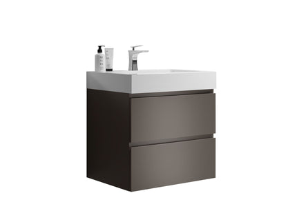 Alice - Bathroom Vanity With Sink, Large Storage Wall Mounted Floating Bathroom Vanity For Modern Bathroom, One-Piece Sink Basin Without Drain And Faucet