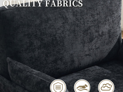 Mid Century Modern Foldable Sofa Bed, 3 In 1 Convertible Sleeper With 3 Pillows