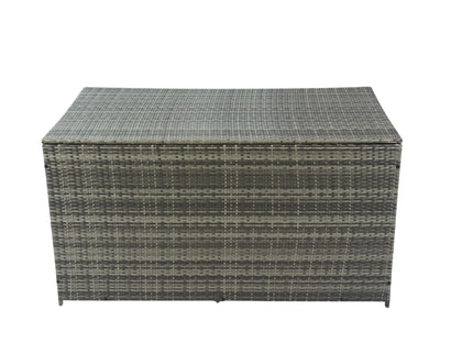 Outdoor Storage Box, Wicker Patio Deck Boxes With Lid, Outdoor Cushion Storage For Kids Toys, Pillows, Towel, Wicker