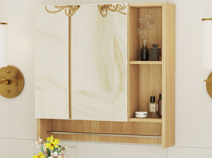 Bathroom Mirror Medicine Cabinet Wall Mounted With Shelves