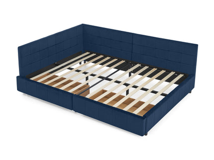 Elegant Design Storage Upholstered Tufted Bed Frame With Backrest And Armrests