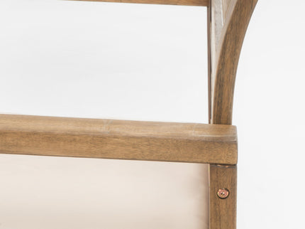 Outdoor Acacia Wood Club Chairs, 2 Pieces Set - Natural Stained / White