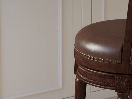 Swivel Barstool With High-Back