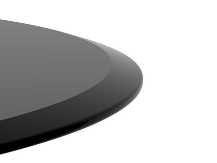 38.6" Round Tempered Glass Table Top Glass Beveled Polished Edge