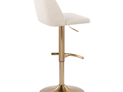 Toriano - Contemporary Adjustable Barstool With Swivel With Rounded T Footrest (Set of 2)