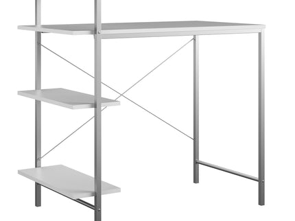 Side Storage Student Desk - White