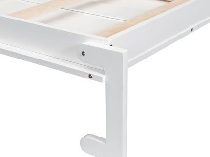 French Style Murphy Platform Bed With Shelf, Side Cabinets, Drawers And LED