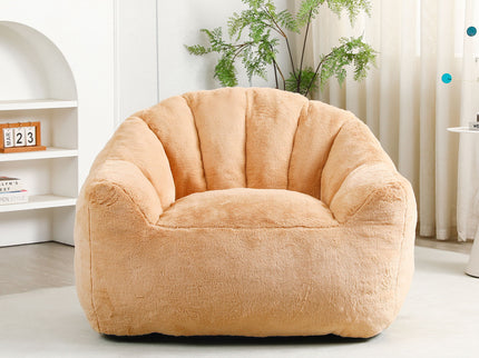 Beanbag Chair, Beanbag Sofa Chair With Armrests Stuffed High Density Foam