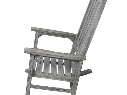 Oversized Porch Rocker Chair With Wide Seat And Tall Backrest