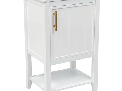 Modern Bathroom Vanity With Sink, Soft-Closing Door And Open Shelf