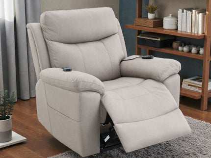 Chriki - Polished Power Motion Recliner With Lift Heating Massage Chair