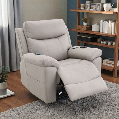 Chriki - Polished Power Motion Recliner With Lift Heating Massage Chair