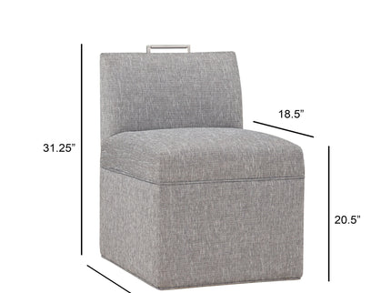 Della - Upholstered Castered Chair - Gray