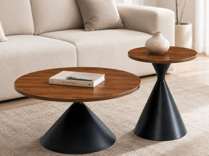 2 Piece Coffee Round Table Set