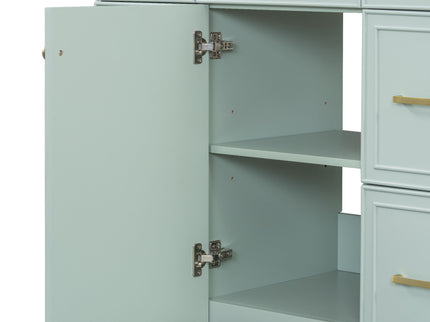 Bathroom Vanity With Ceramic Sink, Soft Close Doors, Adjustable Shelves