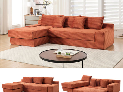 Modern L - Shaped Sectional Couch With Memory Foam