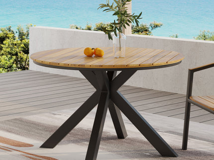 Outdoor Dining Table - Teak / Black