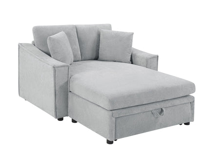 Modern Chaise Sofa With Hidden Storage For Living Room