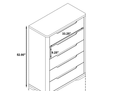 Mirador - 5 Drawer Bedroom Chest - Natural