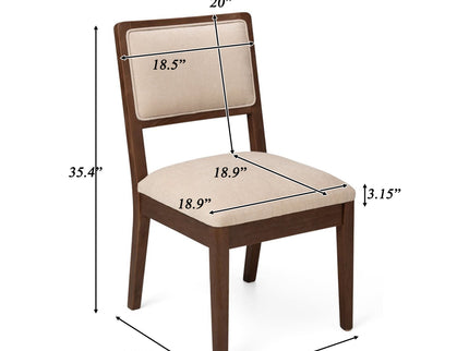 Compact Ergonomic Upholstered Side Chairs (Set of 2)