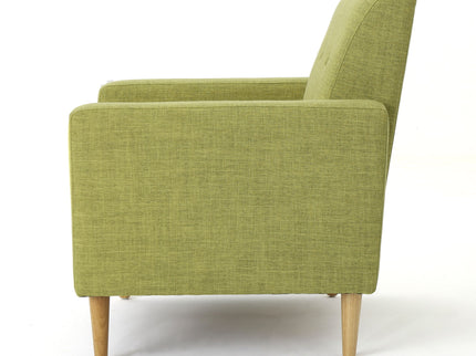 Nebulize - Upholstered Fabric Club Chair With Button Tufted And Square Off Arm And Back