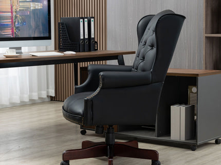 Executive Office Chair, High Back Reclining Comfortable Desk Chair With Smooth Glide Caster Wheels