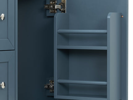 Modern Bathroom Vanity With Sink, Soft Close Drawers & Door, Storage Rack
