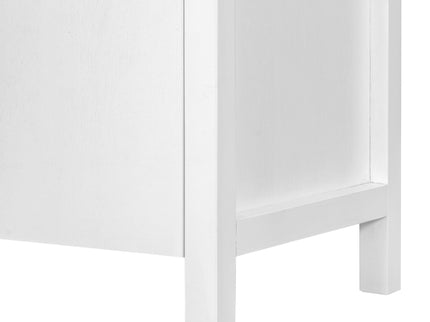Modern Tall Storage Bookcase Cabinet With 2 Open Shelves & Double Doors