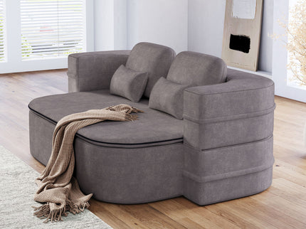 2 In 1 Foldable Sofa Bed With Multi Functional Blanket, Floor Lounge Sofa
