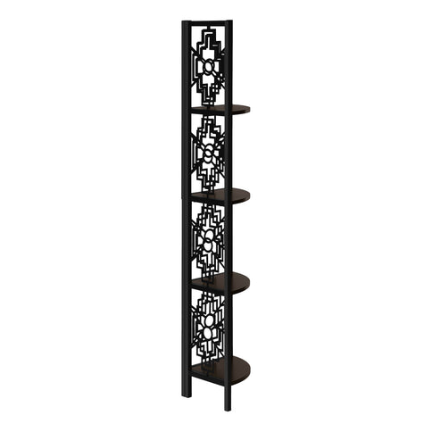 Bookshelf, Bookcase, Etagere, 4 Tier Corner, For Office, Transitional