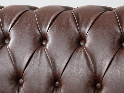 Traditional Square Arm Removable Cushion 3 Seater Sofa