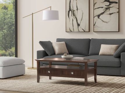 Acadian - Coffee Table With Drawer - Brown