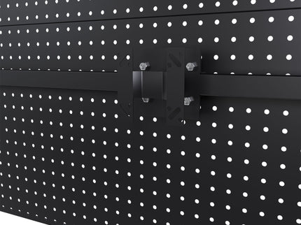 Clamp On Desk Pegboard With Single Monitor Stand