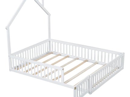 House Platform Bed With Guardrail