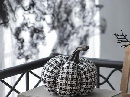 Plaid Pumpkin Decor, For Holiday Halloween Decoration